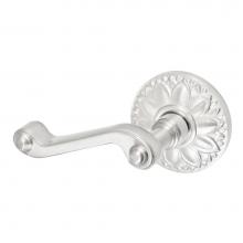 Fusion D-AE-D8-E-BRN-L - Ornate Lever with Floral Rose Dummy Single in Brushed Nickel - Left