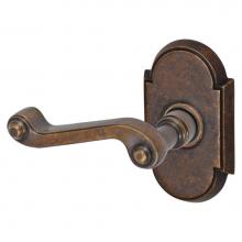 Fusion D-AE-E8-E-MDB-L - Ornate Lever with Tarvos Rose Dummy Single in Medium Bronze - Left