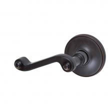 Fusion D-AE-F2-E-ORB-L - Ornate Lever with Cambridge Rose Dummy Single in Oil Rubbed Bronze - Left
