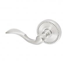 Fusion P-AF-B6-0-BRN-L - Paddle Lever with Beaded Rose Passage Set in Brushed Nickel - Left