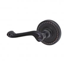 Fusion P-AG-B8-0-ORB-L - Rope Lever with Rope Rose Passage Set in Oil Rubbed Bronze - Left