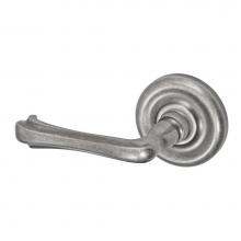 Fusion P-AH-A7-0-ATP-L - Claw Foot Lever with Contoured Radius Rose Passage Set in Antique Pewter - Left