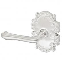 Fusion P-AH-C8-0-BRN-L - Claw Foot Lever with Victorian Rose Passage Set in Brushed Nickel - Left