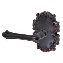 Fusion D-AH-C8-E-ORB-L - Claw Foot Lever with Victorian Rose Dummy Single in Oil Rubbed Bronze - Left