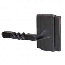 Fusion P-AJ-E2-0-ORB-L - Square Twist Lever with Blacksmith Rose Passage Set in Oil Rubbed Bronze - Left
