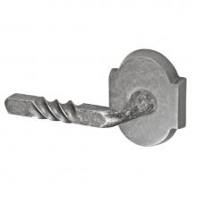 Fusion P-AJ-E3-0-ATP-L - Square Twist Lever with Beveled Scalloped Rose Passage Set in Antique Pewter - Left