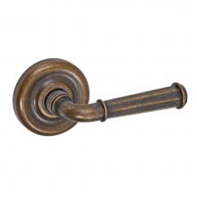 Fusion V-AN-A7-0-MDB-R - St Charles Lever with Contoured Radius Rose Privacy Set in Medium Bronze - Right