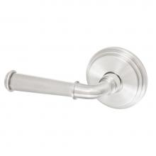 Fusion V-AN-B1-0-BRN-L - St Charles Lever with Stepped  Rose Privacy Set in Brushed Nickel - Left
