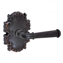 Fusion D-AN-C8-E-ORB-R - St Charles Lever with Victorian Rose Dummy Single in Oil Rubbed Bronze - Right