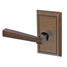 Fusion P-AQ-S8-0-MDB-L - Sonoma Lever with Shaker Rose Passage Set in Medium Bronze - Left