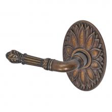 Fusion P-BD-D9-0-MDB-L - Venetian Lever with Oval Floral Rose Passage Set in Medium Bronze - Left