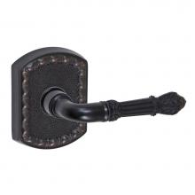 Fusion V-BD-F8-0-ORB-R - Venetian Lever with Olde World Rose Privacy Set in Oil Rubbed Bronze - Right