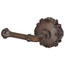 Fusion P-BE-C9-0-MDB-L - Tuscan Lever with Round Victorian Rose Passage Set in Medium Bronze - Left