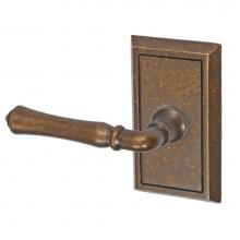 Fusion V-BH-S8-0-MDB-L - Cape Anne Lever with Shaker Rose Privacy Set in Medium Bronze - Left