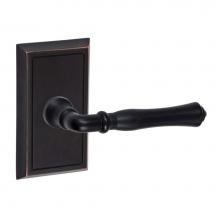 Fusion V-BH-S8-0-ORB-R - Cape Anne Lever with Shaker Rose Privacy Set in Oil Rubbed Bronze - Right