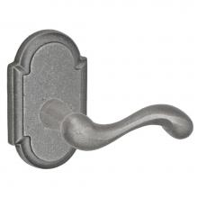 Fusion P-BP-T8-0-ARP-R - Sandcast Flintlock Lever with El Tovar Scalloped Rose Passage Set in Antique Relic Pewter - Right