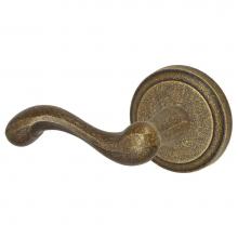 Fusion P-BP-V6-0-MRB-L - Sandcast Flintlock Lever with El Tovar Round Rose Passage Set in Medium Relic Bronze - Left