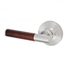 Fusion V-TL-A2-0-BRN-L - Samui Lever with Contemporary Rose Privacy Set in Brushed Nickel - Left