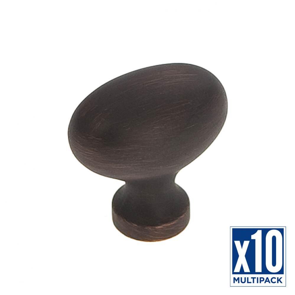 Knob 1-1/4 Inch X 13/16 Inch (10 Pack)