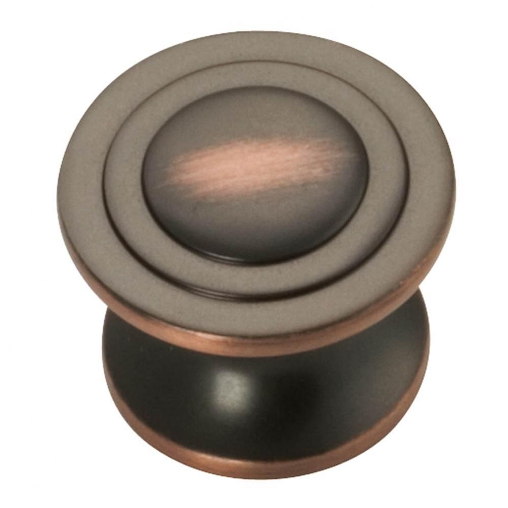 Deco Collection Knob 1-1/4'' Diameter Oil-Rubbed Bronze Highlighted Finish