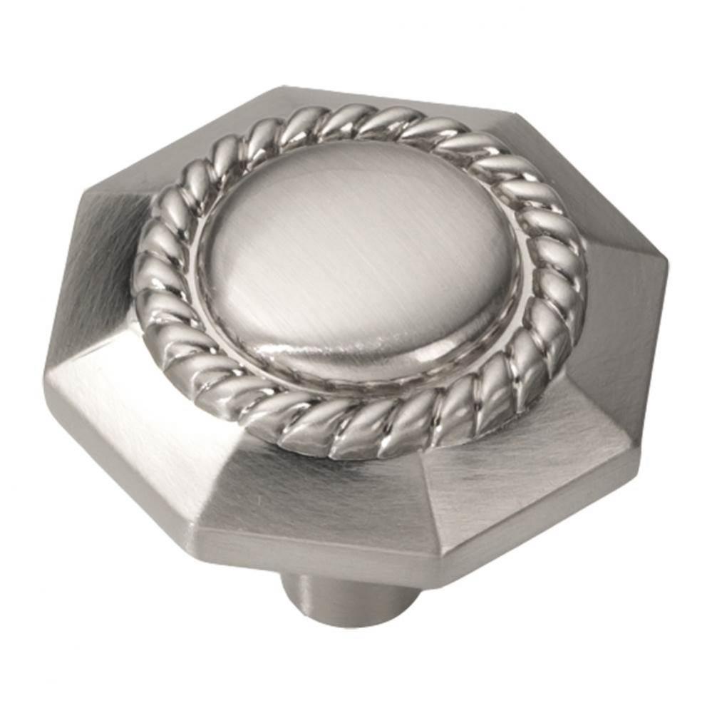Ravel Collection Knob 1-3/16'' X 1-3/16'' Satin Nickel Finish
