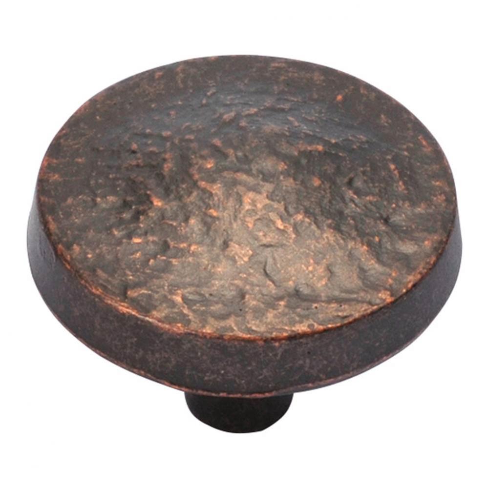 Bedrock Collection Knob 1-1/4'' Diameter Dark Antique Copper Finish