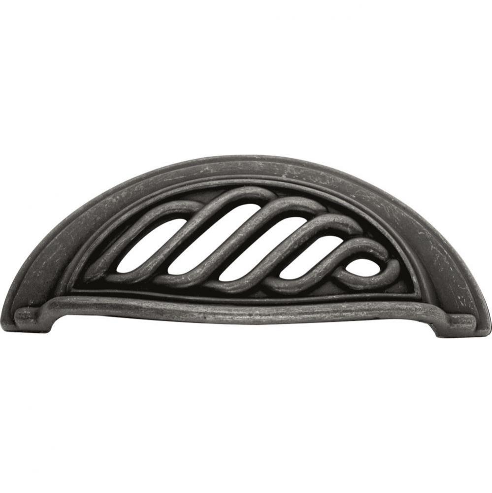 Charleston Blacksmith Collection Cup Pull 3'' C/C Black Iron Finish