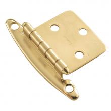 Hickory Hardware P139-3 - Surface Mount Collection Hinge Flush Polished Brass Finish (2 Pack)