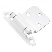 Hickory Hardware P143-W - Hinge 3/8 Inch Inset Surface Face Frame Self-Close (2 Pack)