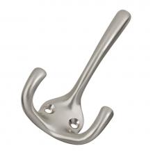 Hickory Hardware P25026-SN - Hooks Collection Coat Hook Triple 5/8'' C/C Satin Nickel Finish