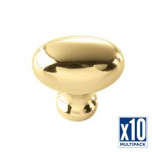 Hickory Hardware P3054-PB-10B - Knob 1-1/4 Inch X 13/16 Inch (10 Pack)