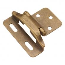 Hickory Hardware P60010F-AB - Hinge Semi-Concealed 1/4 Inch Overlay Face Frame Part Wrap Self-Close (2 Pack)