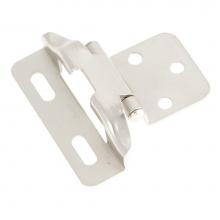 Hickory Hardware P60010F-SN - Hinge Semi-Concealed 1/4 Inch Overlay Face Frame Part Wrap Self-Close (2 Pack)