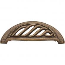 Hickory Hardware PA1322-WOA - 3 In. Charleston Blacksmith Windover Antique Cup Cabinet Pull