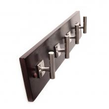 Hickory Hardware S077225-COSN - 4 Single Prong Hook Rail 18 Inch Long