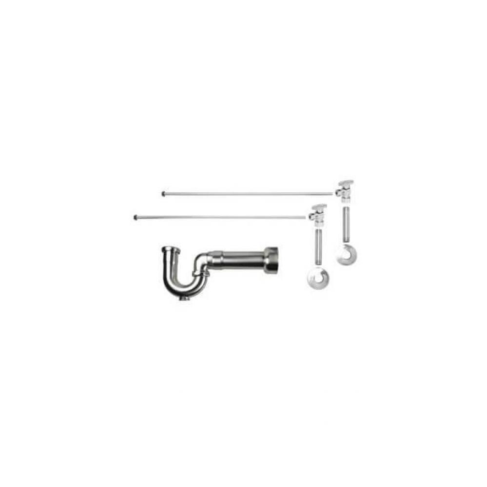 Lavatory Supply Kit - Brass Oval Handle with 1/4 Turn Ball Valve (MT401-NL) - Angle, Massachusetts