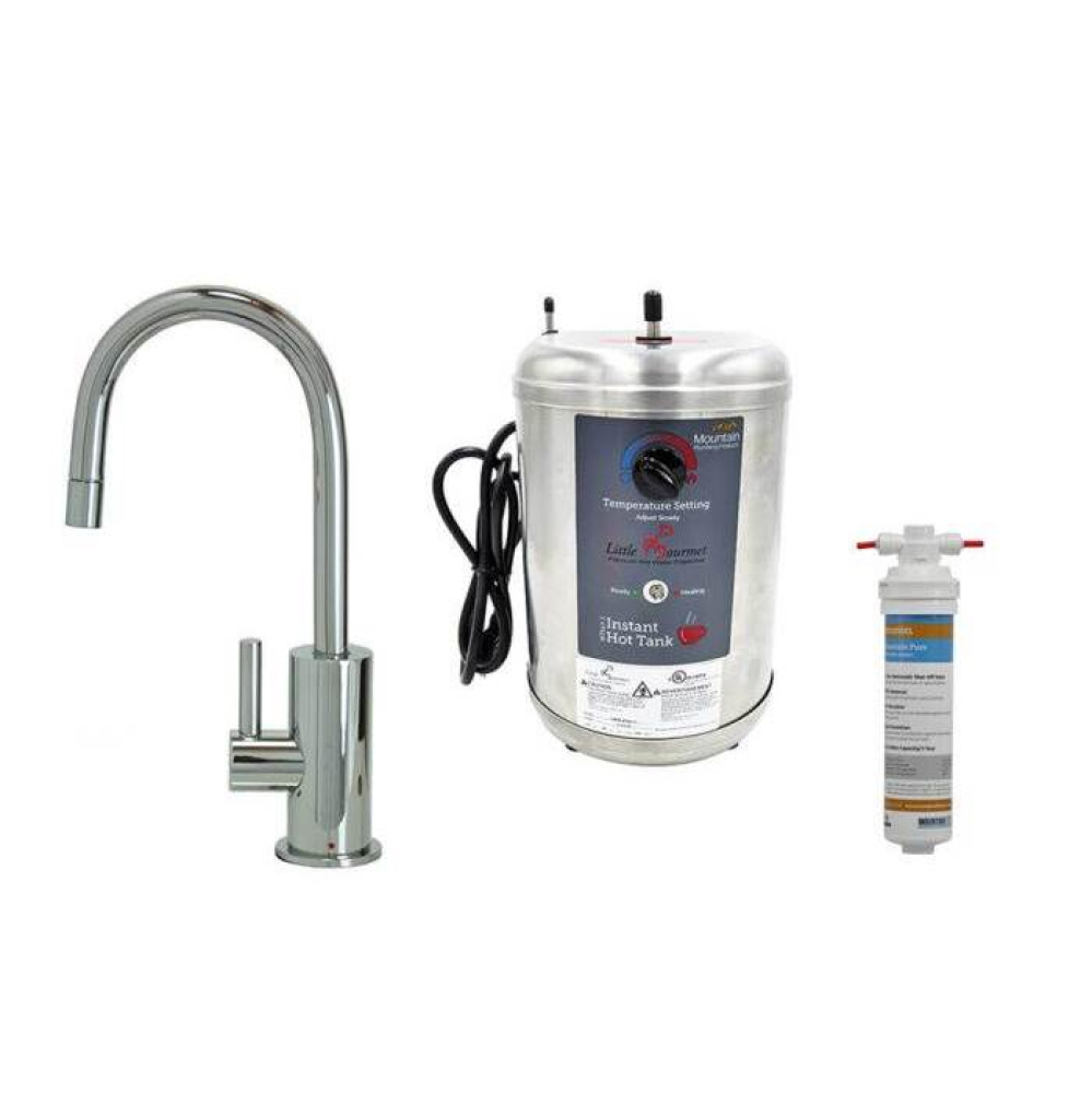 Hot Water Faucet with Contemporary Round Body & Handle & Little Little Gourmet® Premi