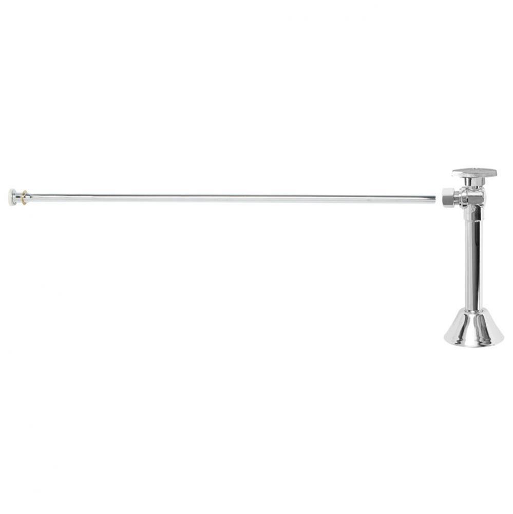 Toilet Supply Kit - Brass Oval Handle with 1/4 Turn Ball Valve (MT316-NL) - Angle Sweat, Flat Head