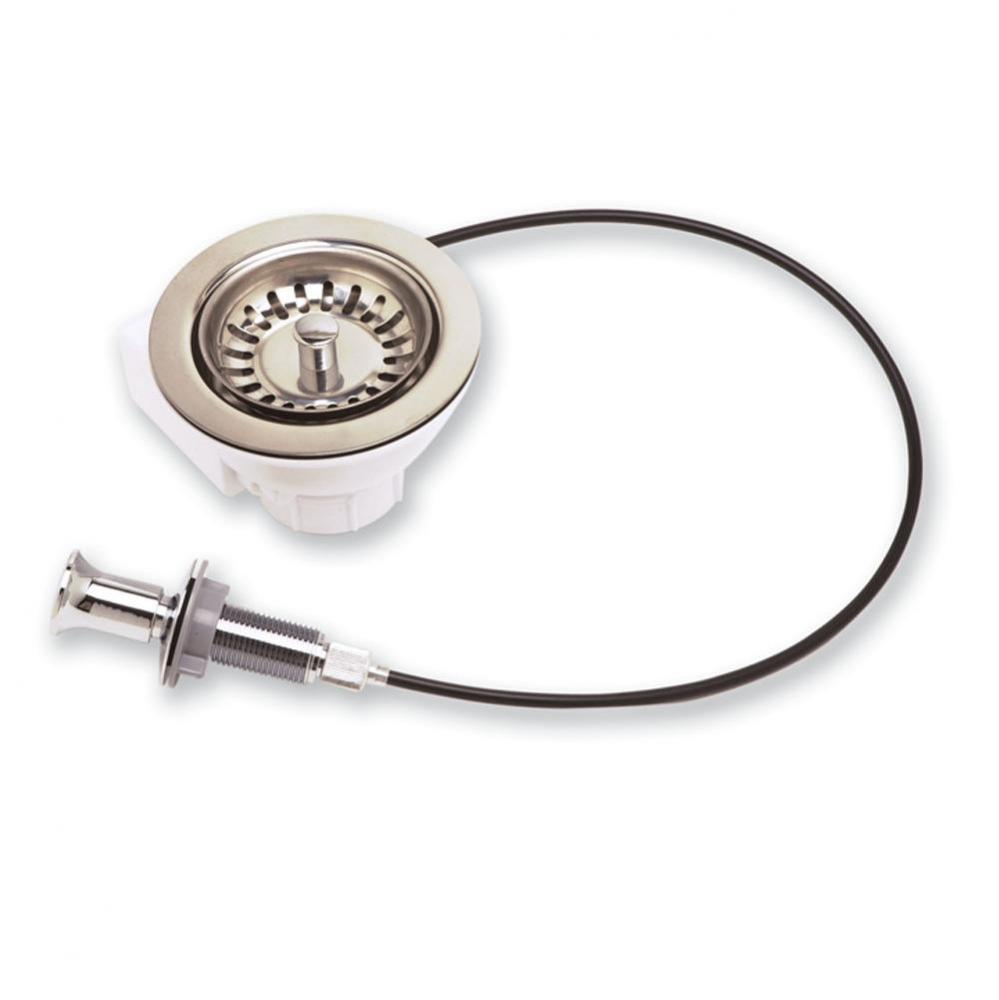 Polished Stainless Steel Single Remote Pop-up