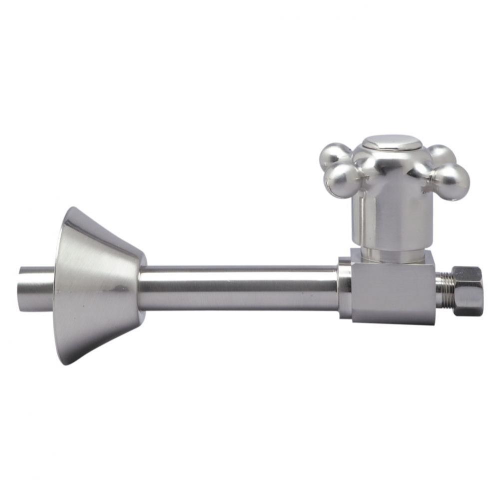 Brass Cross Handle with 1/4 Turn Ceramic Disc Cartridge Valve - Lead Free - Straight Sweat