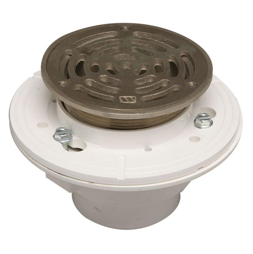 6'' round PVC shower drain