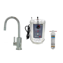 Mountain Plumbing MT1840DIY-NL/ULB - Hot Water Faucet with Contemporary Round Body & Handle & Little Little Gourmet® Premi