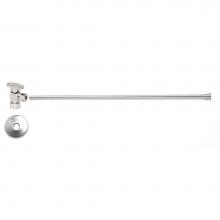 Mountain Plumbing MT4820BO-NL/CPB - Toilet Supply Kit - Brass Oval Handle with 1/4 Turn Ball Valve (MT403-NL) - Angle, Flat Head Riser