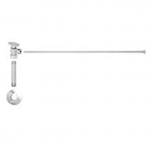 Mountain Plumbing MT4820BOIPS-NL/CPB - Toilet Supply Kit - Brass Oval Handle with 1/4 Turn Ball Valve (MT401-NL) - Angle, Flat Head Riser