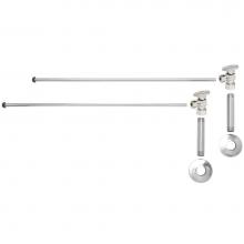 Mountain Plumbing MT4934-NL/ULB - Lavatory Supply Kit - Brass Oval Handle with 1/4 Turn Ball Valve (MT401-NL) - Angle, No Trap