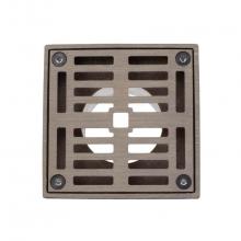 Mountain Plumbing MT506-GRID/ULB - 4 Inch Square Solid Brass Grid Shower Drain