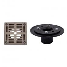 Mountain Plumbing MT506C/SB - 4 Inch Square Complete Shower Drain - Cast Iron