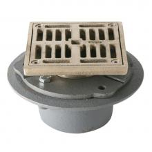 Mountain Plumbing MT506C/CPB - 4'' Square Complete Shower Drain - Cast Iron