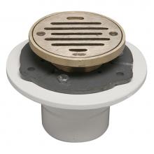 Mountain Plumbing MT507P/CPB - 4'' Round Complete Shower Drain - PVC