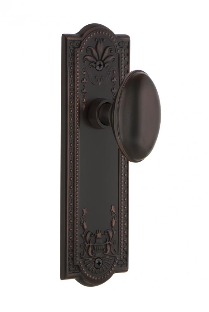 Nostalgic Warehouse Meadows Plate Passage Homestead Door Knob in Timeless Bronze